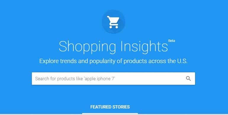 Google Shopping Insights Header