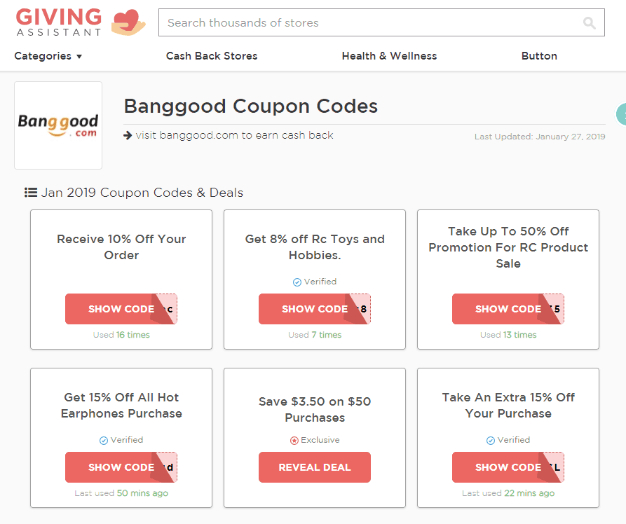 banggood cashback tools