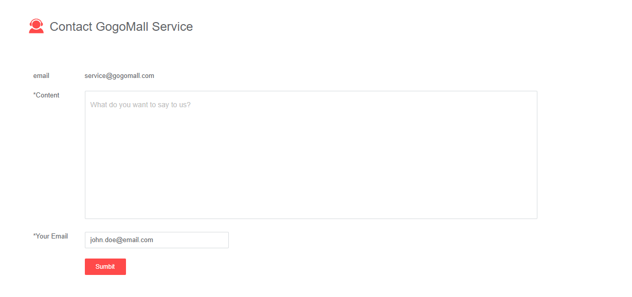 Contact Gogomall Service