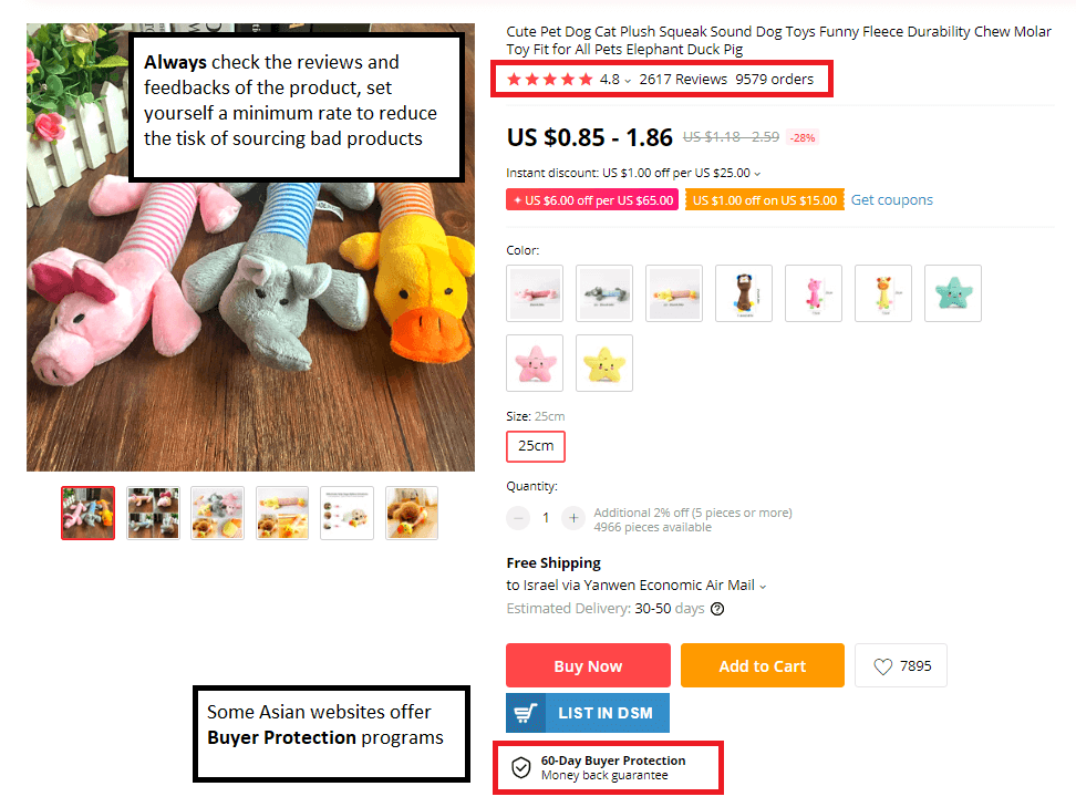 An example of an Aliexpress seller with good reviews