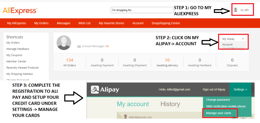 using Ali Pay to pay faster on AliExpress