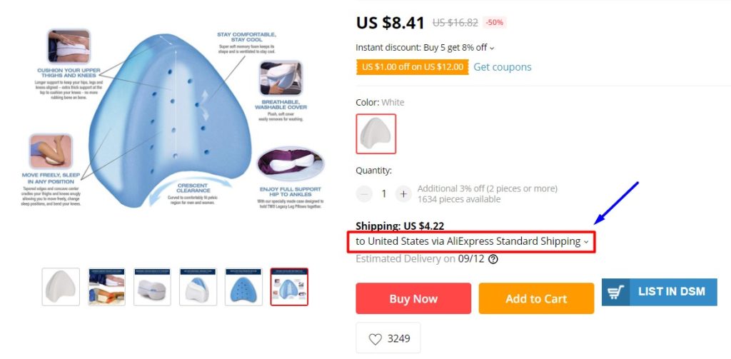 AliExpress epacket shipping to USA