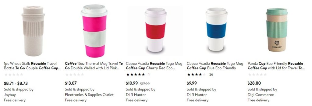 reusable cups as eco products