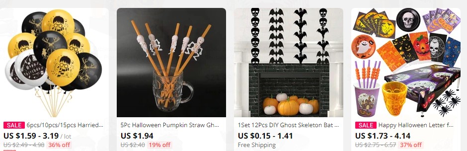 Trending Halloween products for party on Aliexpress