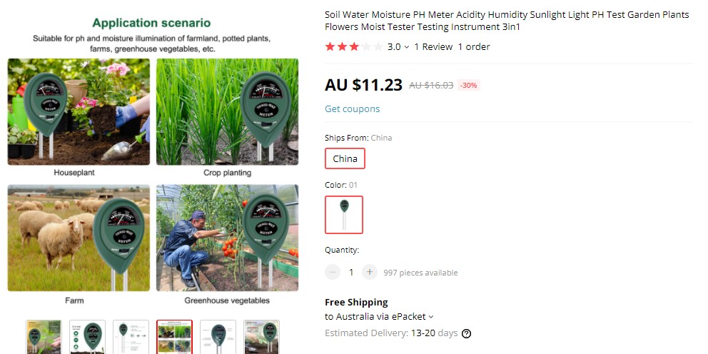 Soil Tester as profitable product for dropshipping 