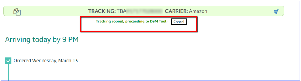 step 3 of converting Amazon tracking with DSM tool 