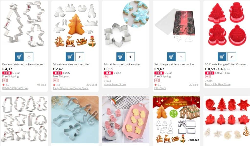 Cookies cutters as Christmas dropshipping product 