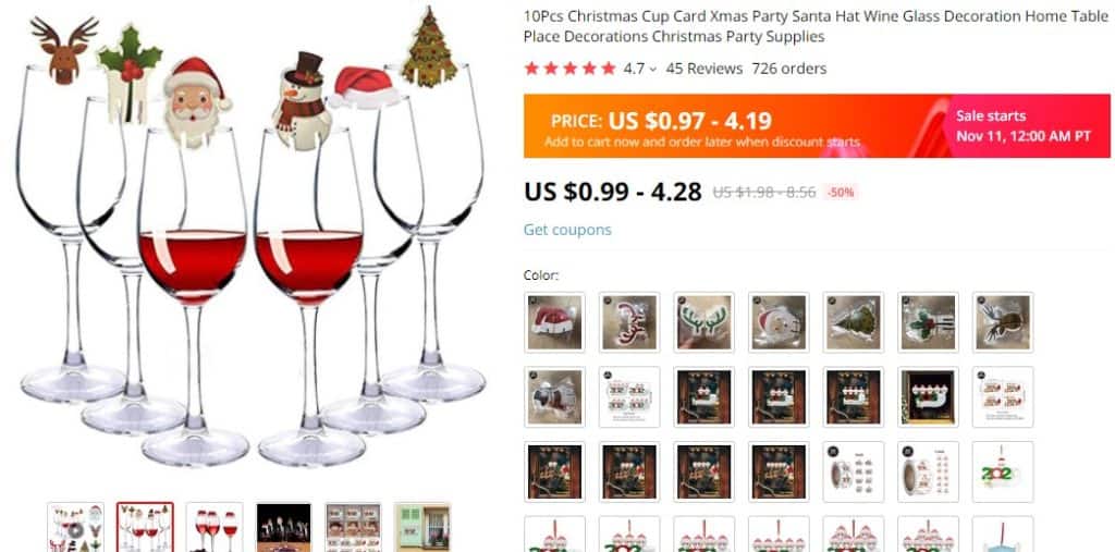  cups decor as Christmas dropshipping product