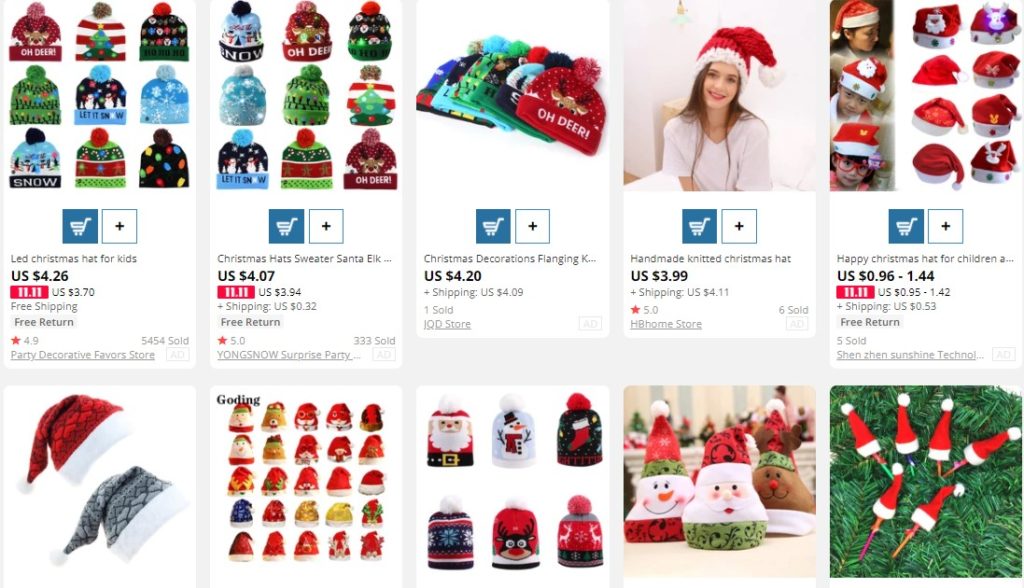 Christmas themed hats to dropship on Christmas 