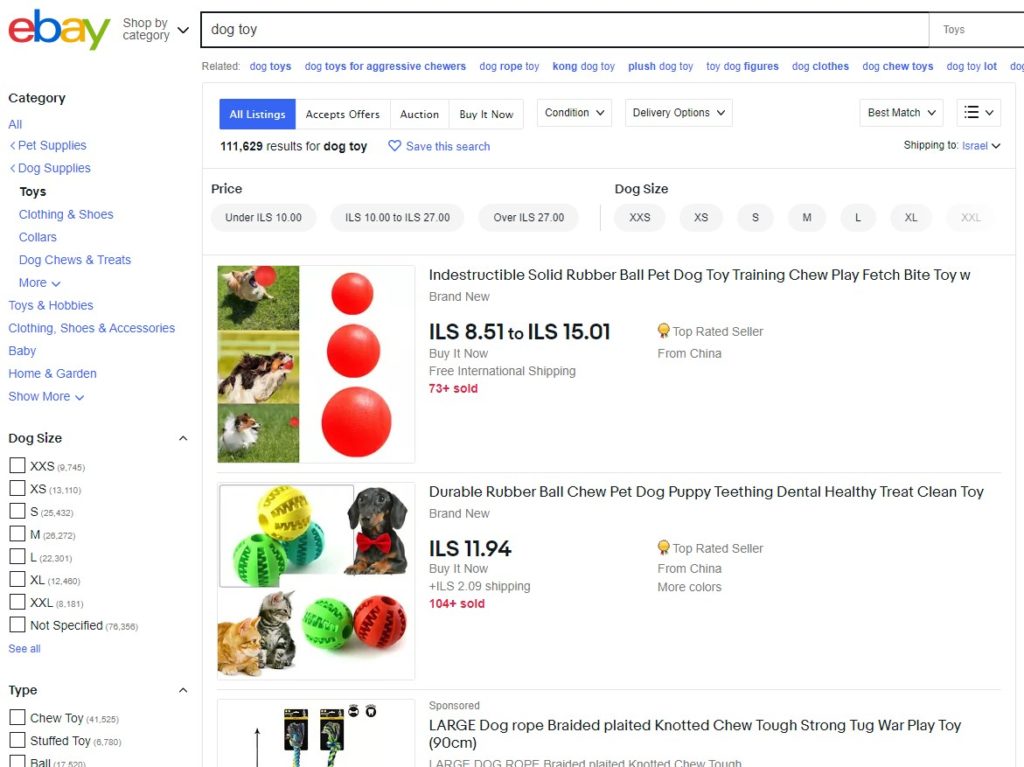 eBay search engine optimization for getting into the first page of search results 