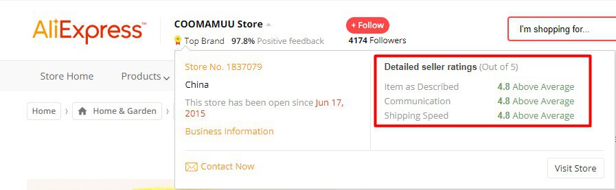 Aliexpress sellers overview