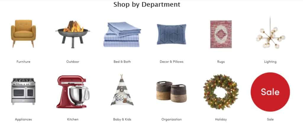 dropship wayfair departments