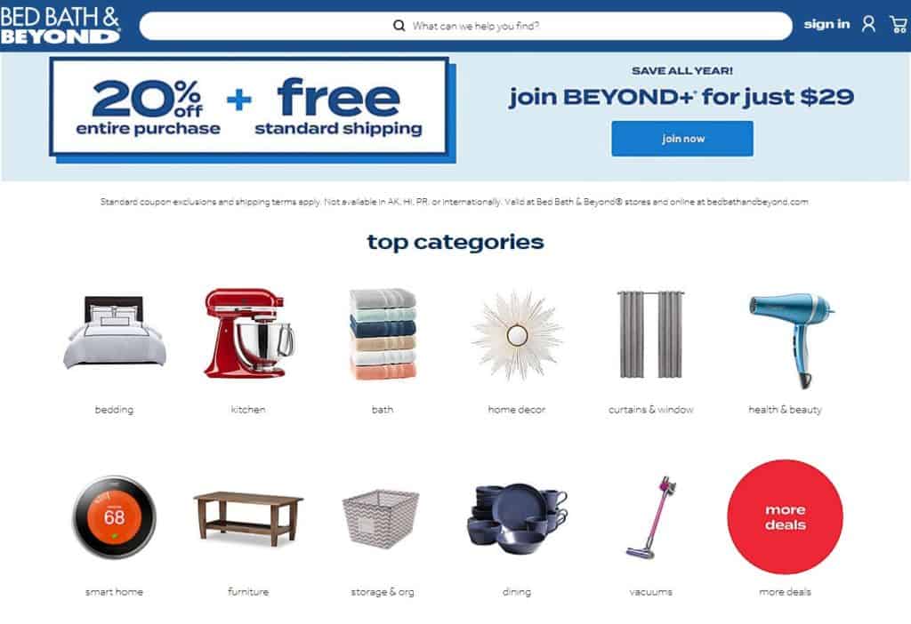 Dropshipping from Bed Bath & Beyond 