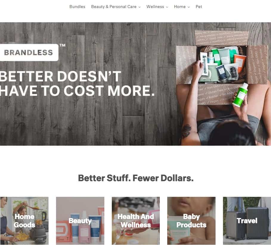 Brandless as a dropshipping source. 