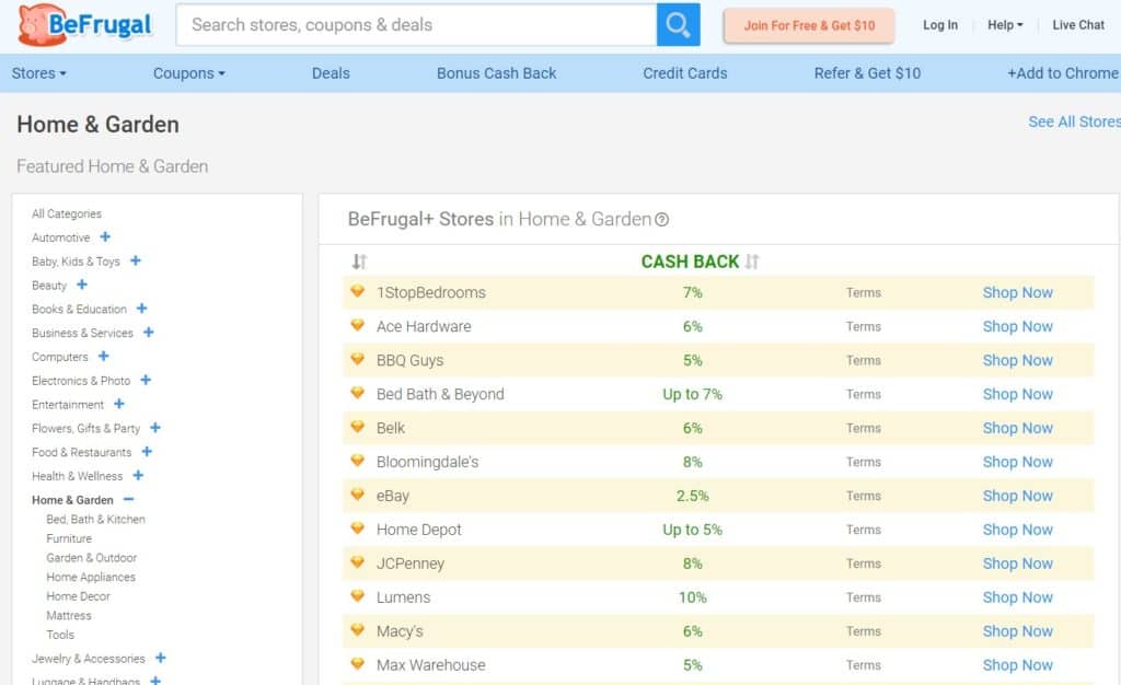 Be Fugal - cashback shopping site