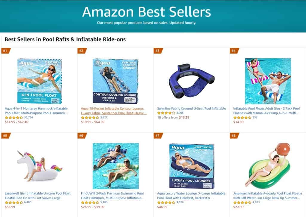 Amazon summer bestsellers among inflatable items