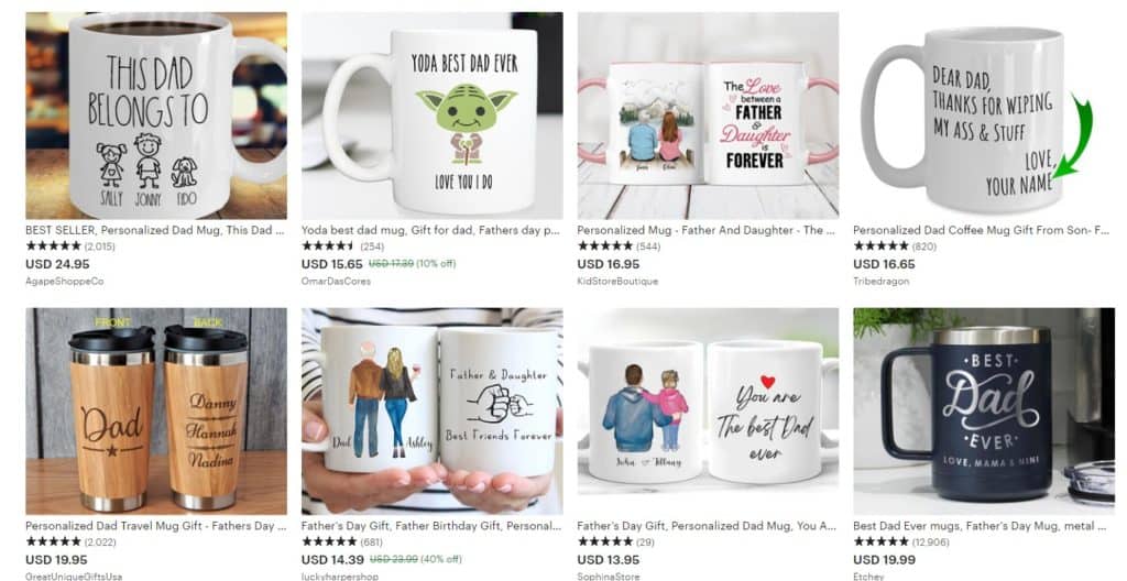 Custom mug gifts for dad