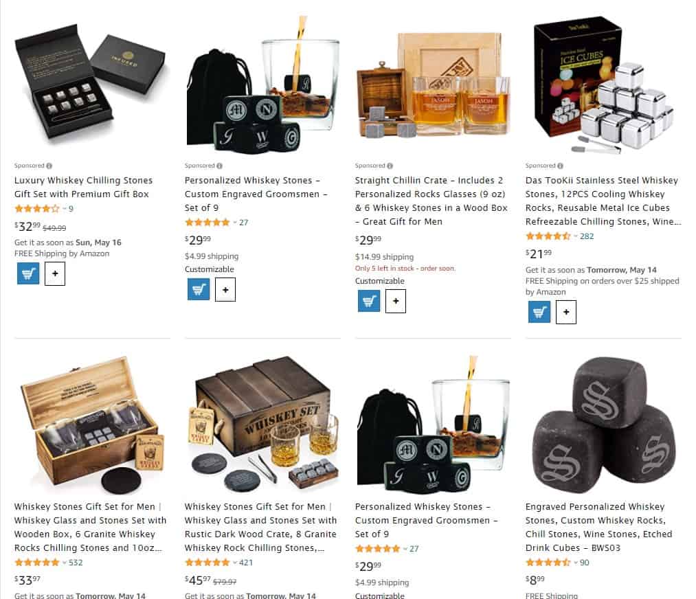 whiskey stones to dropship on Father's Day