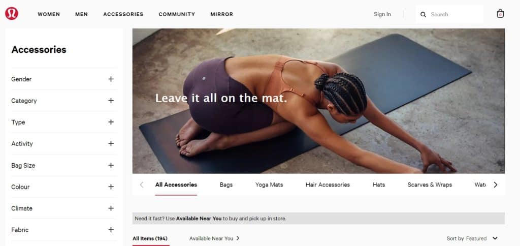 lululemon dropshipping supplier canada