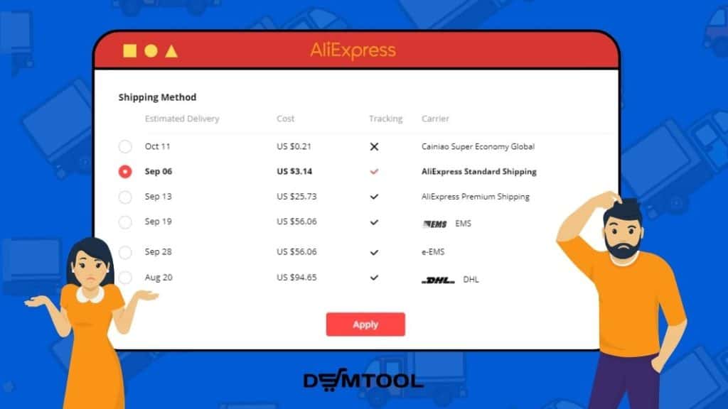 DHL Express Shipping Methods