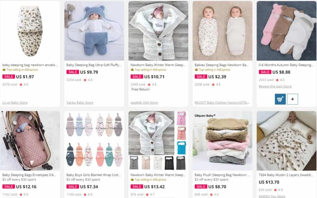 A product idea to dropship baby items from Ali Express