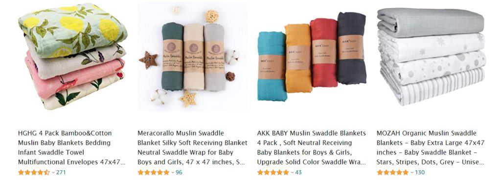 Muslin blankets as dropshipping baby product