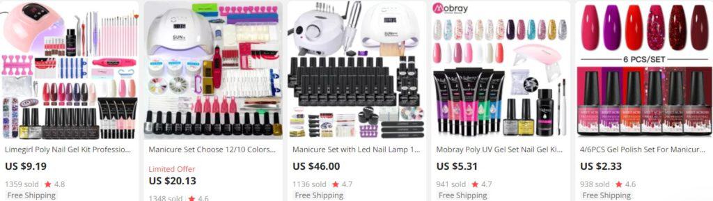 nail sets as beauty products to sell online