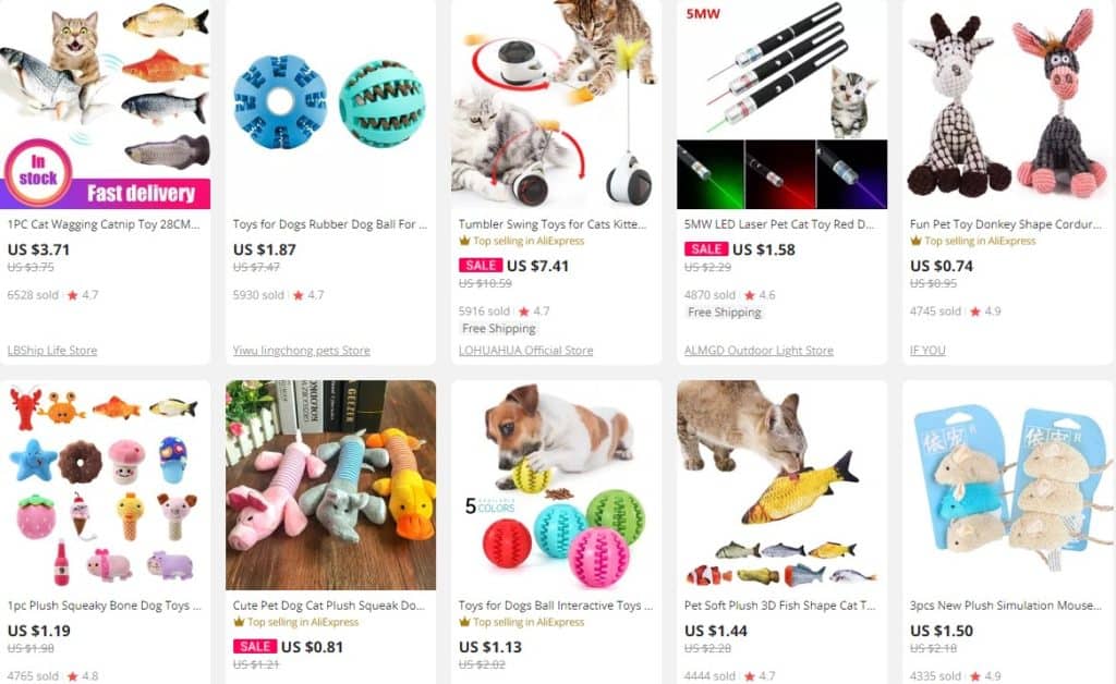 Aliexpress toys example 