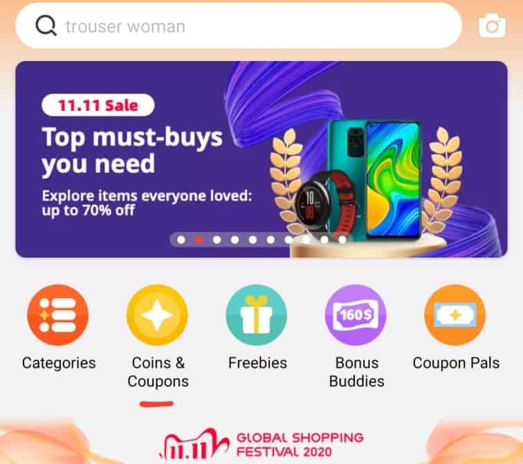 extra discounts on Aliexpress app