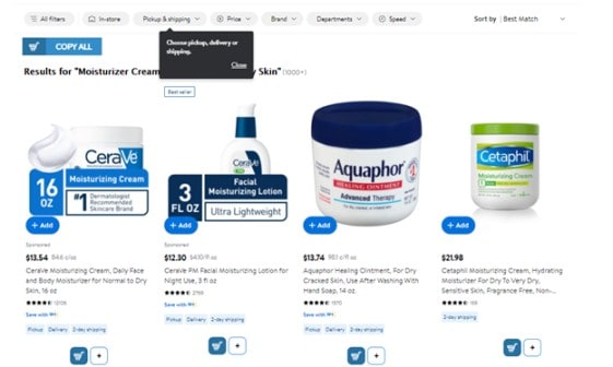 Examples of Walmart dropshipping product 