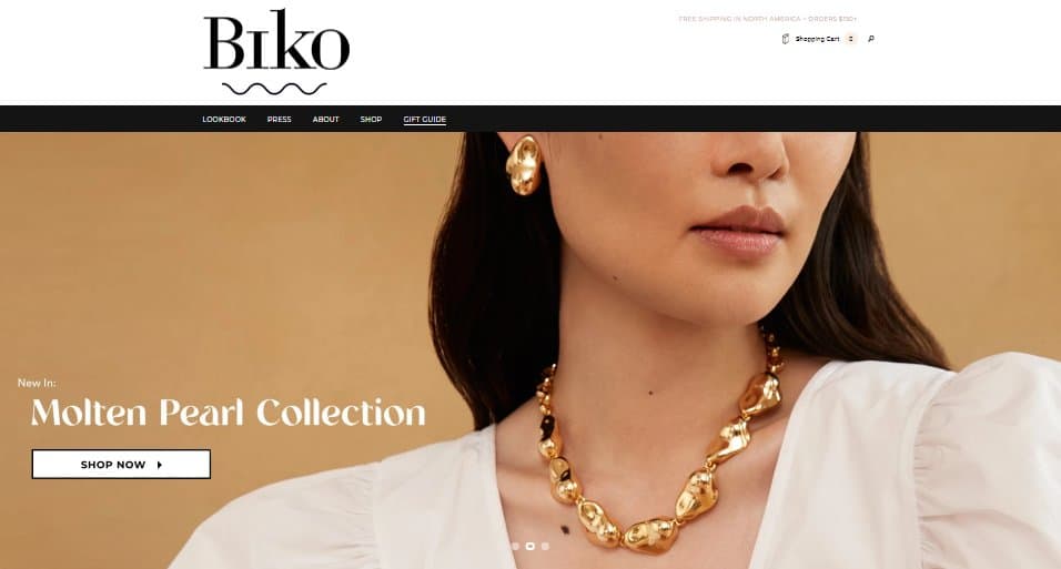 Biko - Example of Aesthetic Jewerly Stores 