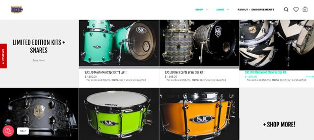  SJC DRUMS - Shopify store with one product
