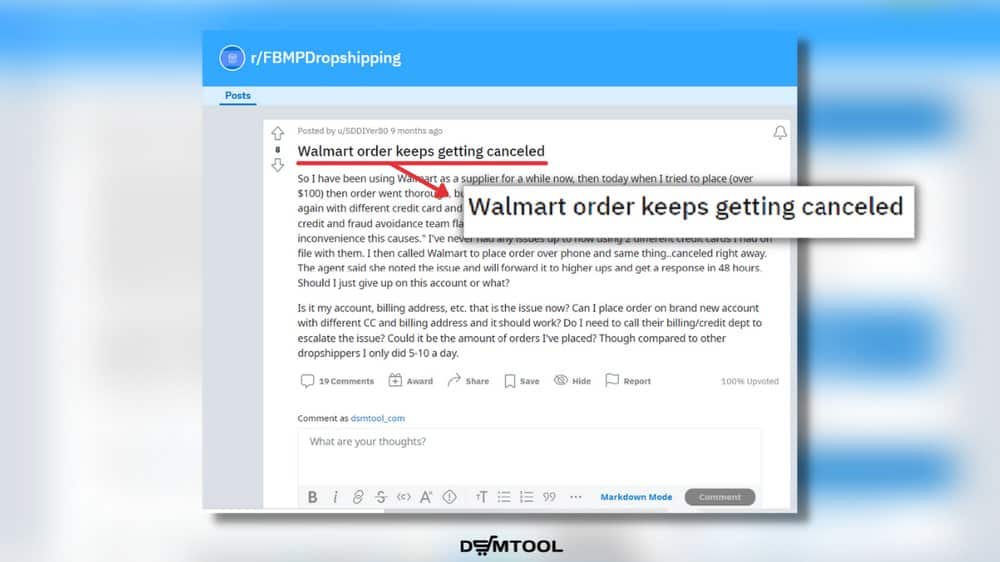 difficulties of Walmart dropshipping 