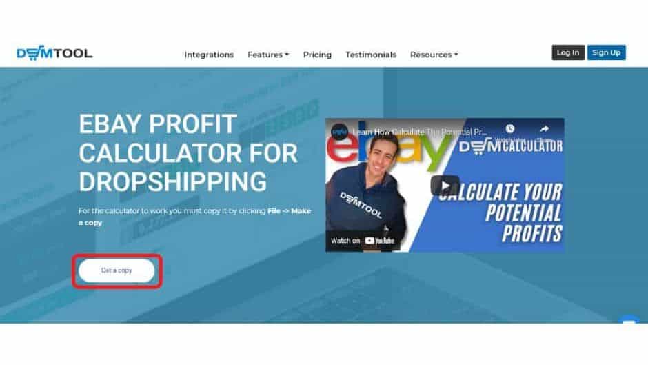 eBay profit calculator by DSM Tool 