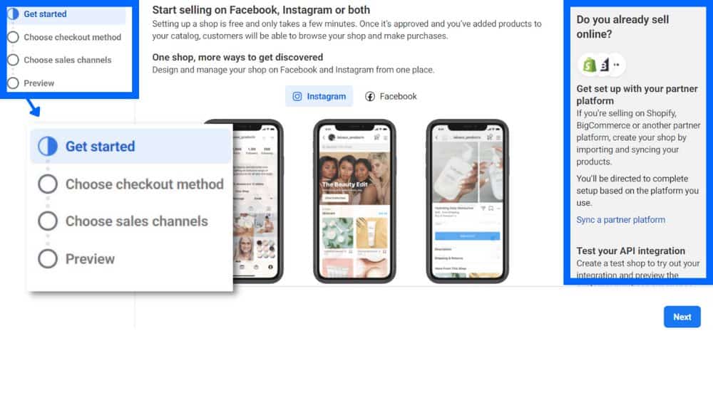Connect an external store to Facebook store