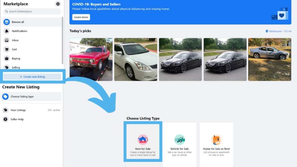 A Facebook marketplace auto listing software