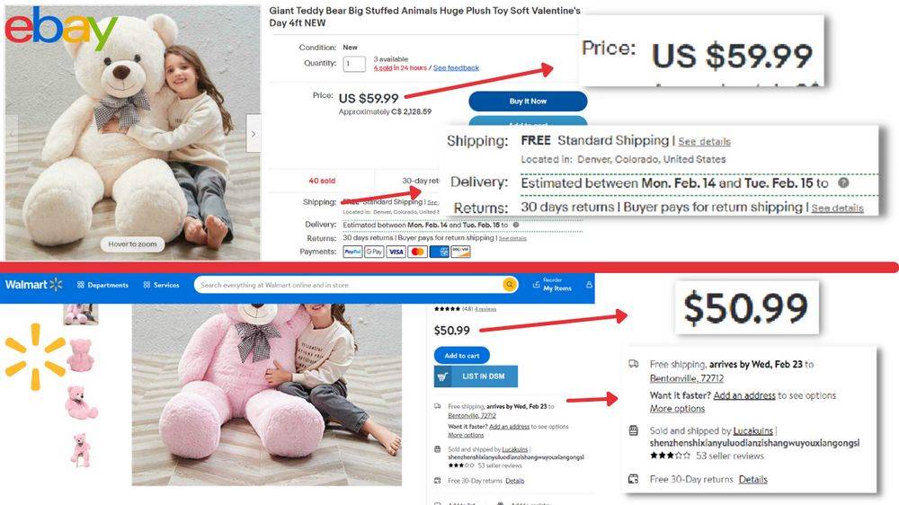 Walmart and eBay Product Comparison 