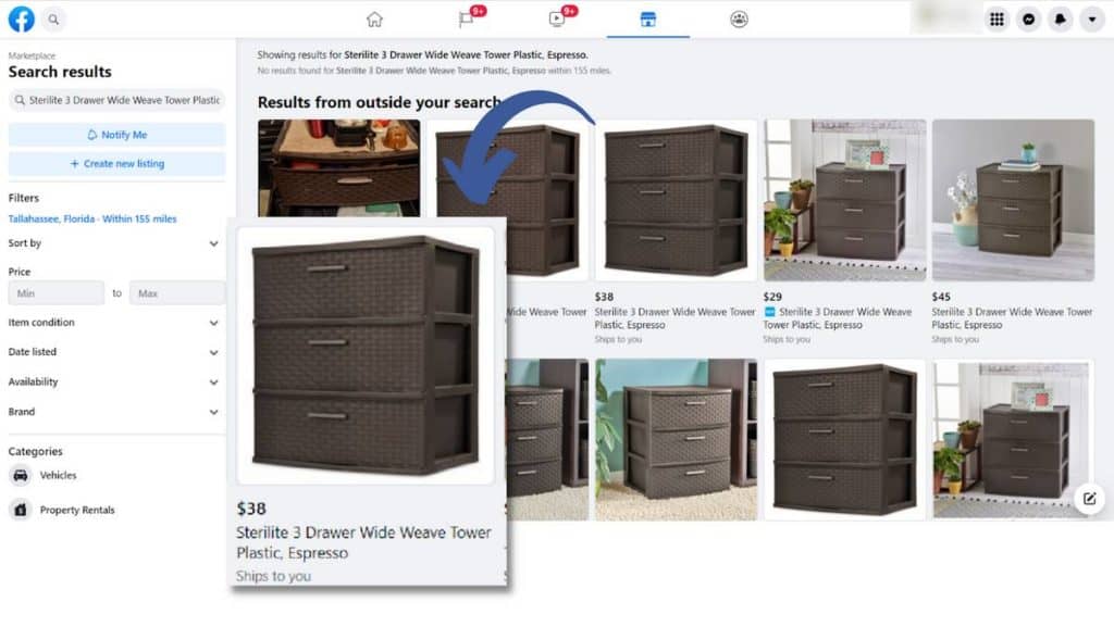 what to sell on Facebook marketplace example