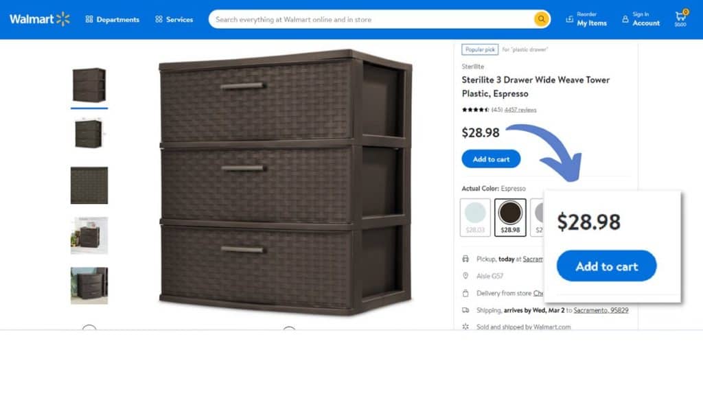 selling products on Facebook from Walmart