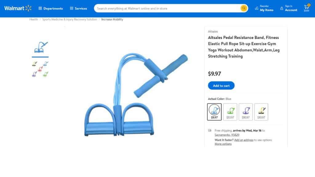 Walmart product example 