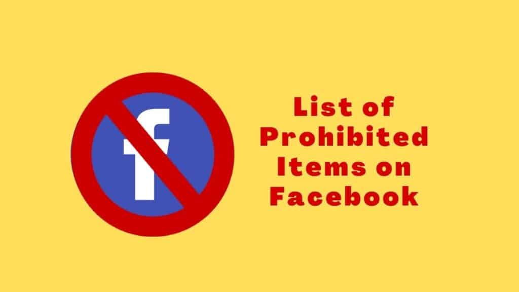 Facebook prohibited items