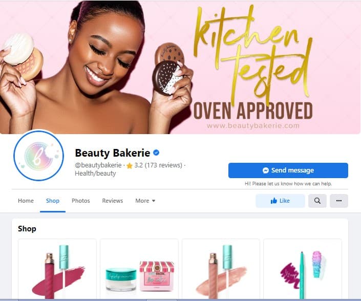 beauty products shopify store example 