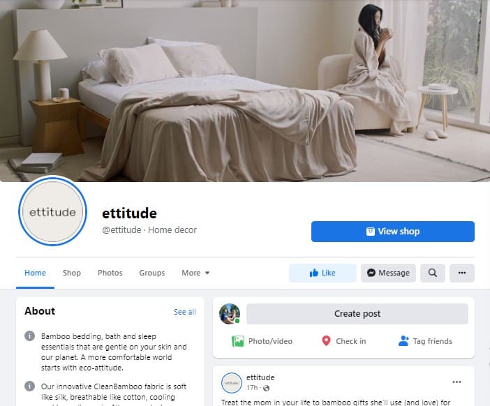 Ettitude fb and shopify Store