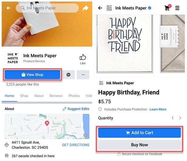 Ink Meets Paper facebook shop