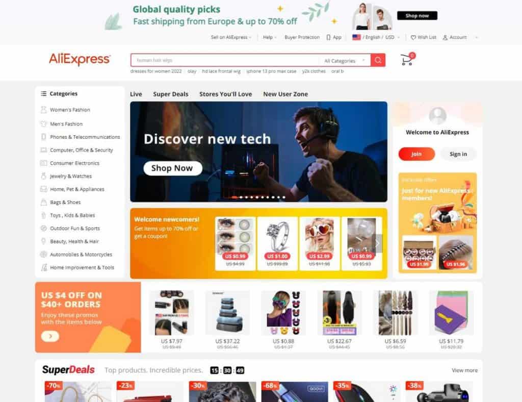 AliExpress as eBay alternative