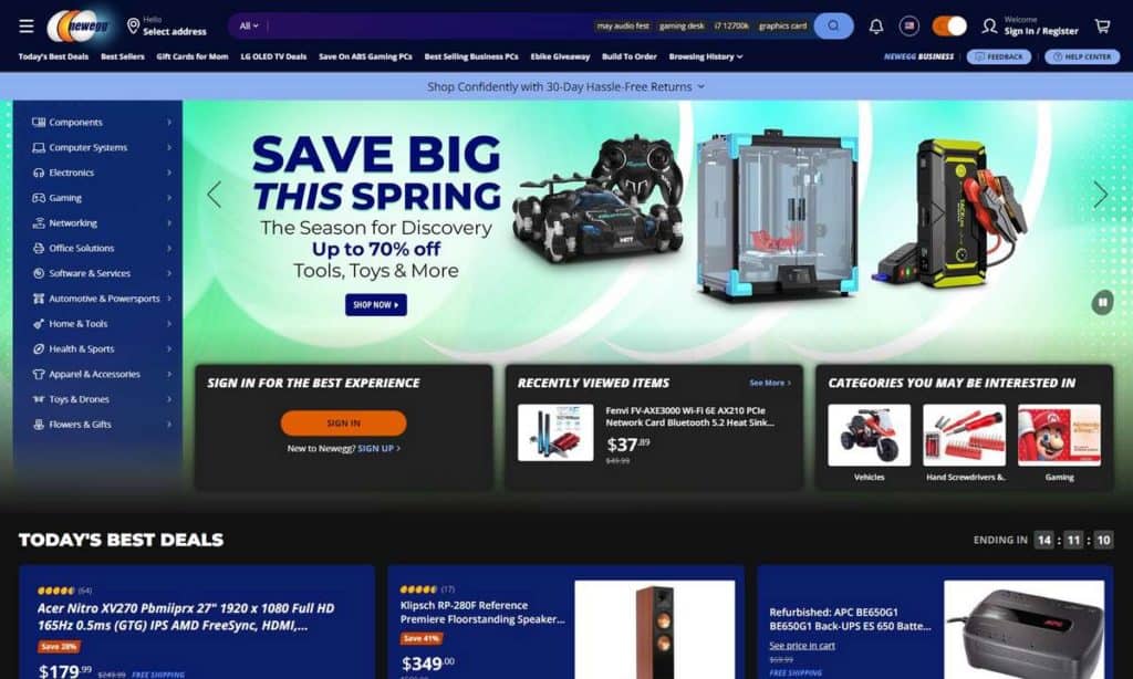 Newegg selling platform