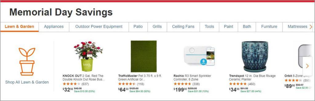 home depot product discounts