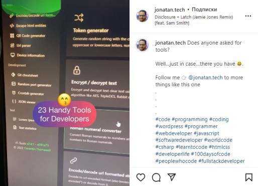 ig post about services
