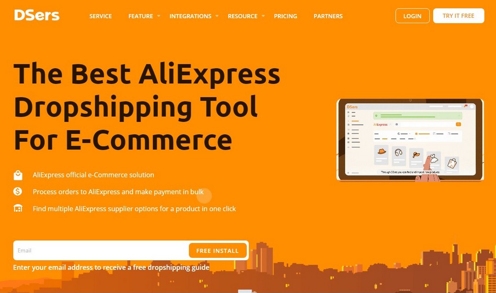 DSers extension for dropshipping on Shopify 