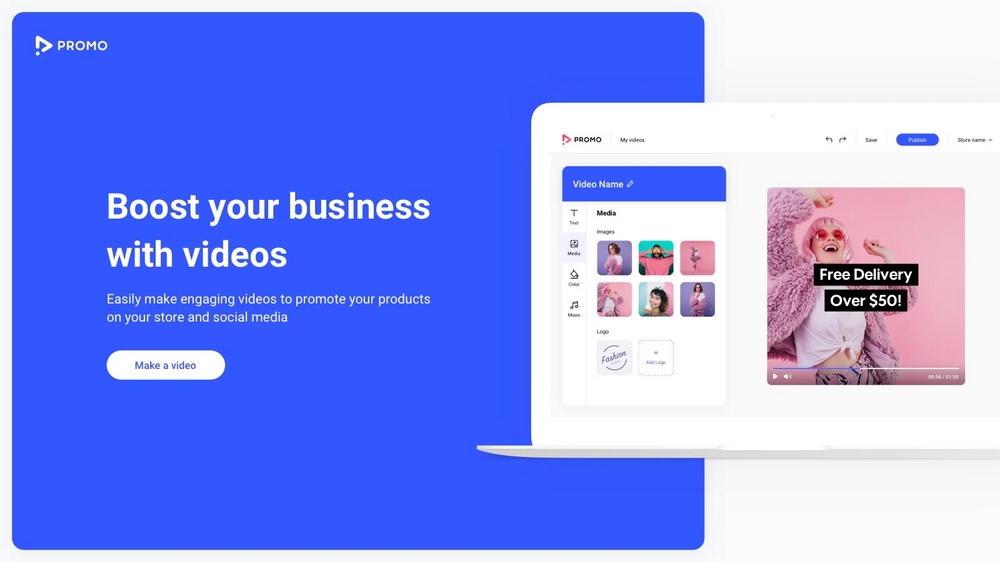 Promo Shopify plugin  for creating videos of your products